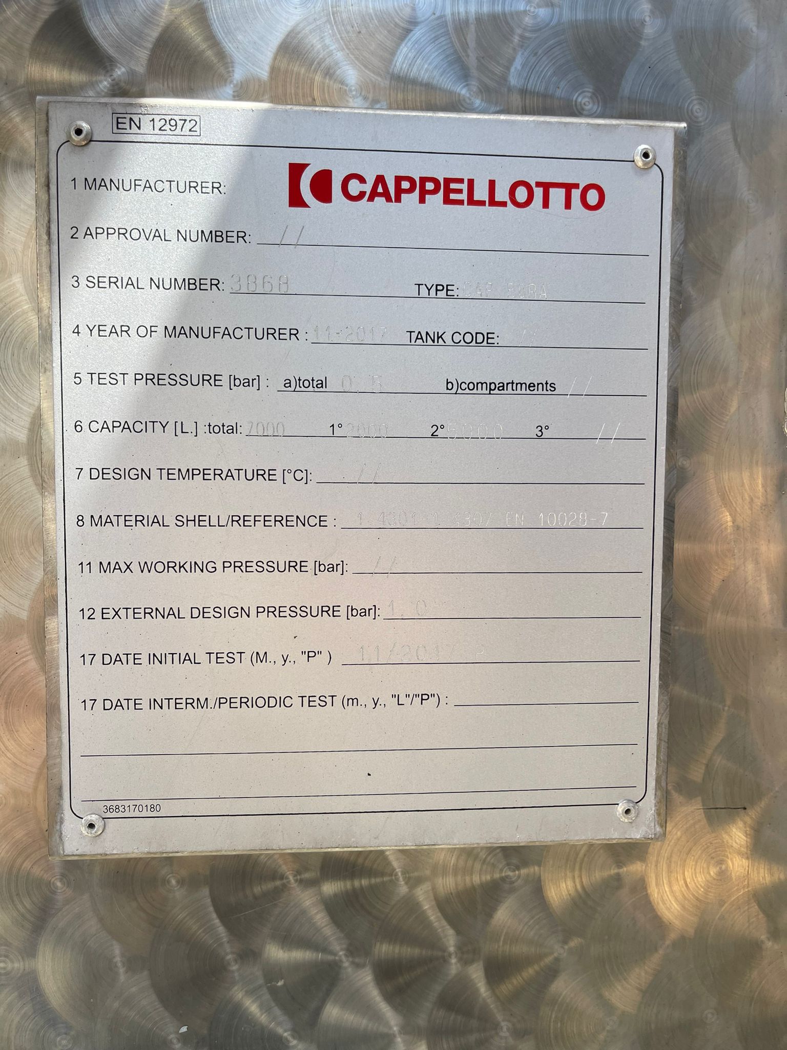 ASPIRATORE IVECO 180E32 DEL 2018 CAPPELLOTTO